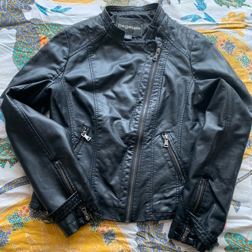 Bagatelle Black Moto Jacket - M